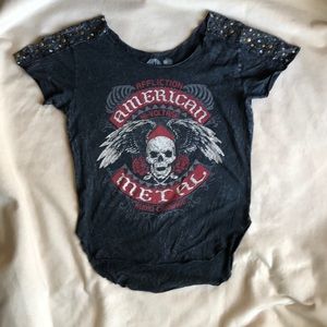 Affliction American Metal Bling Tee T-shirt Biker